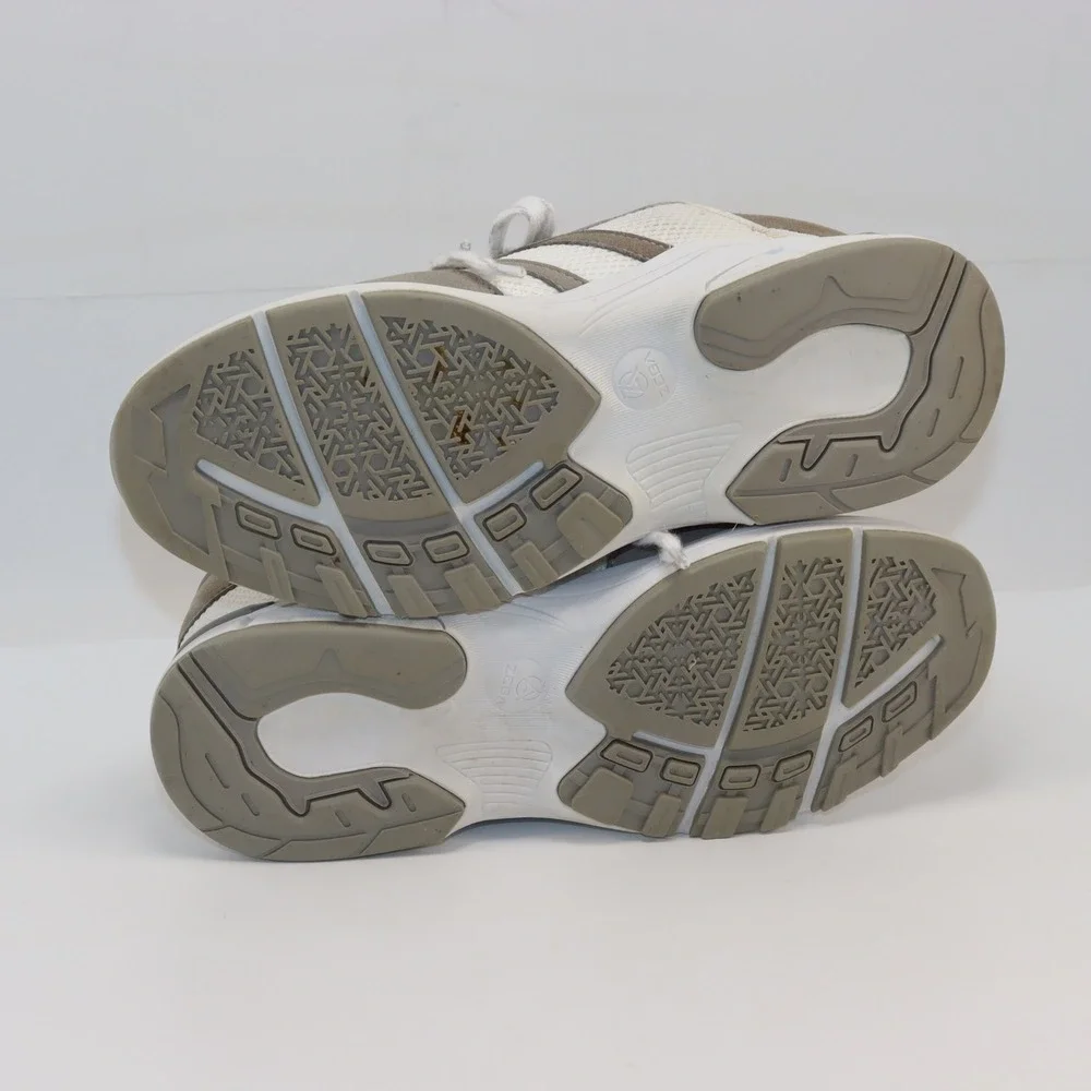 Zeba Hands-Free Sneakers 8‎ Gray White Womens Walking Shoes Slip On 04329